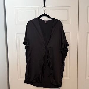 Victoria's Secret Black Satin Robe
